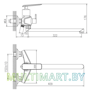 Смеситель Haiba HB22548-8 картинка 2